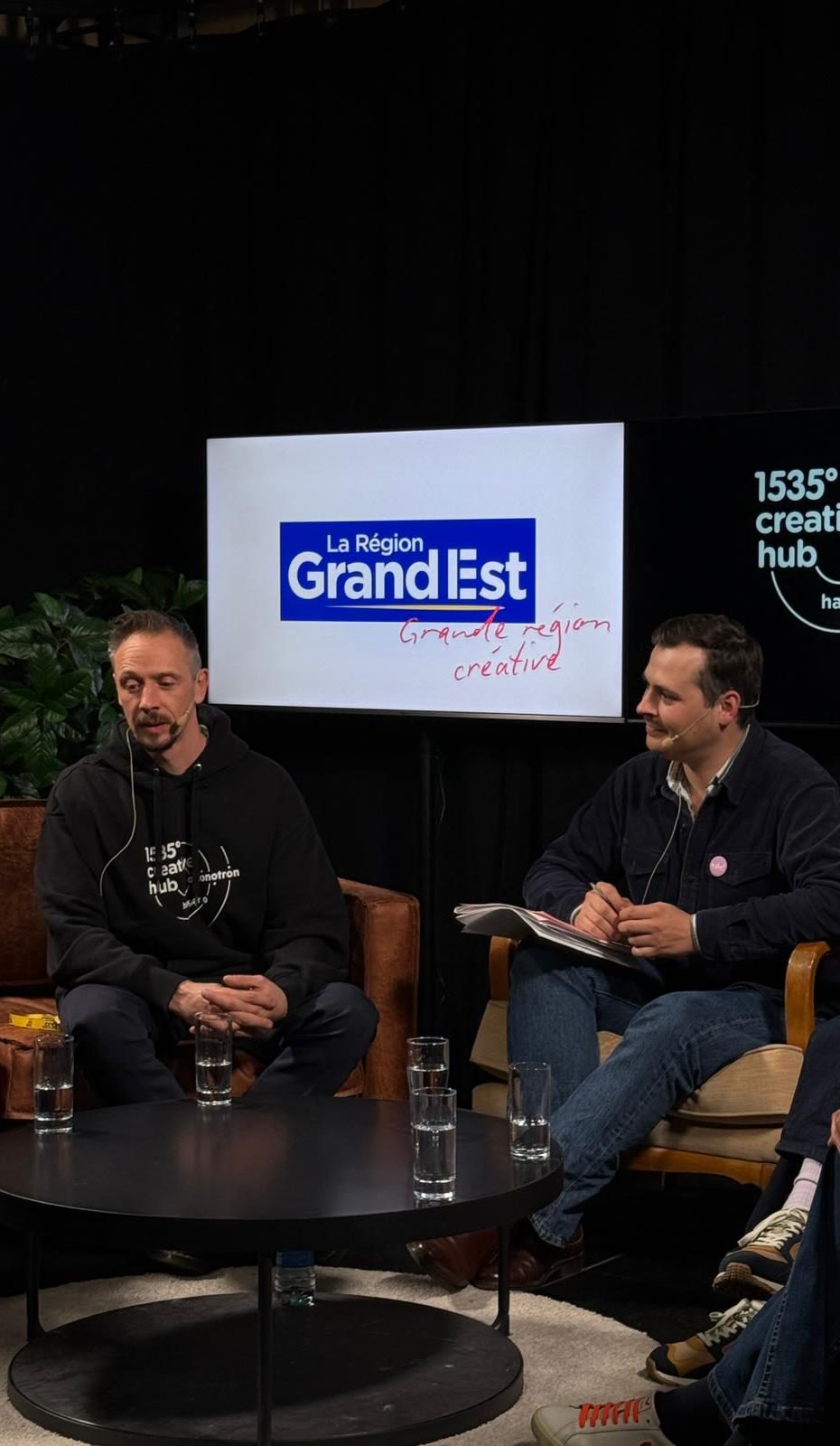 Panel guests on the KIKK Festival set in the FWRD studio