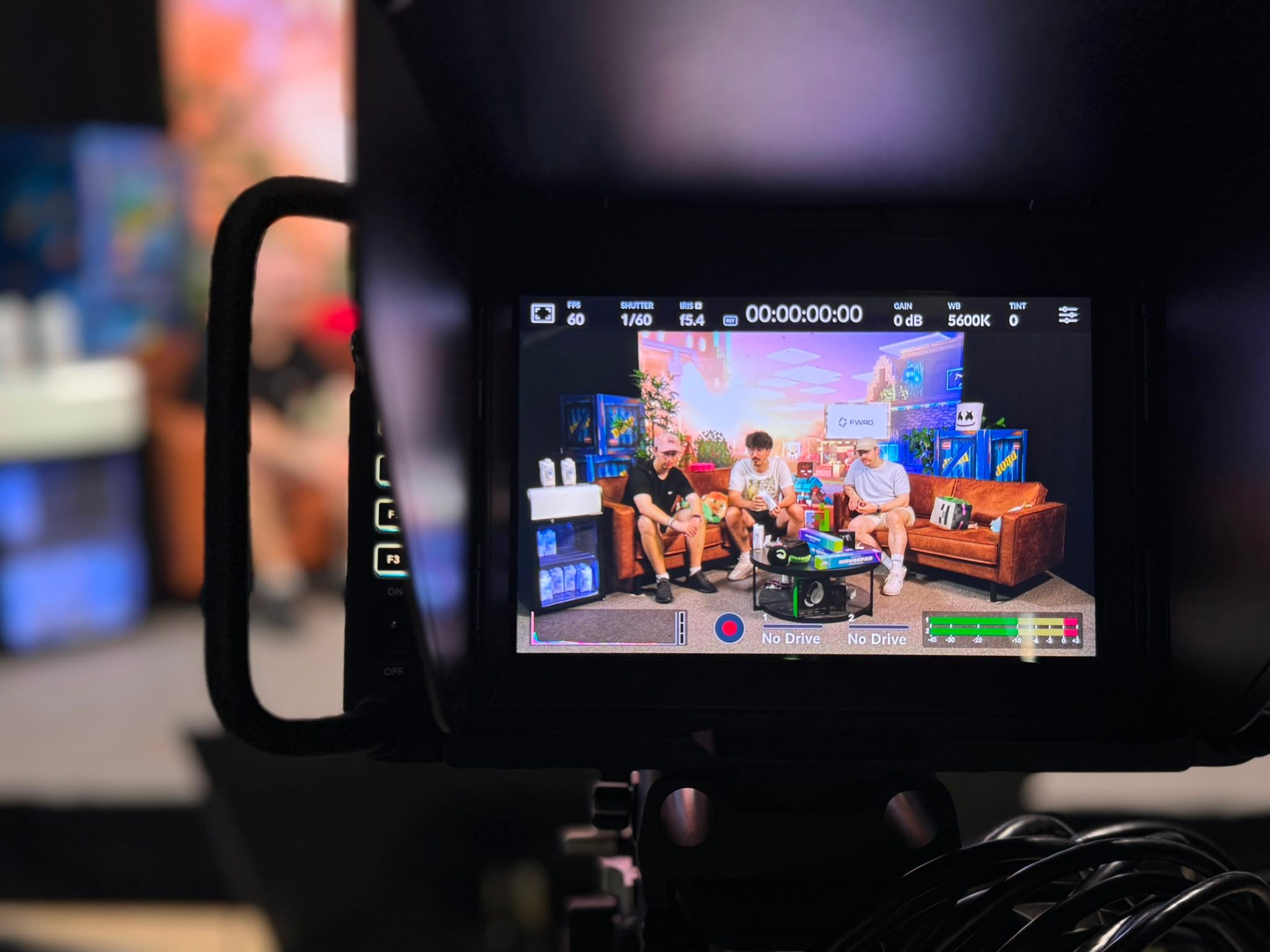 Camera monitor during a High School Cup production
